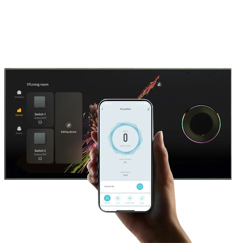 Smart Home Devices Tuya Wireless/Wired Dimmer Switch 2 Sets Light Control Scene Switches Android Home Automation Control Panel