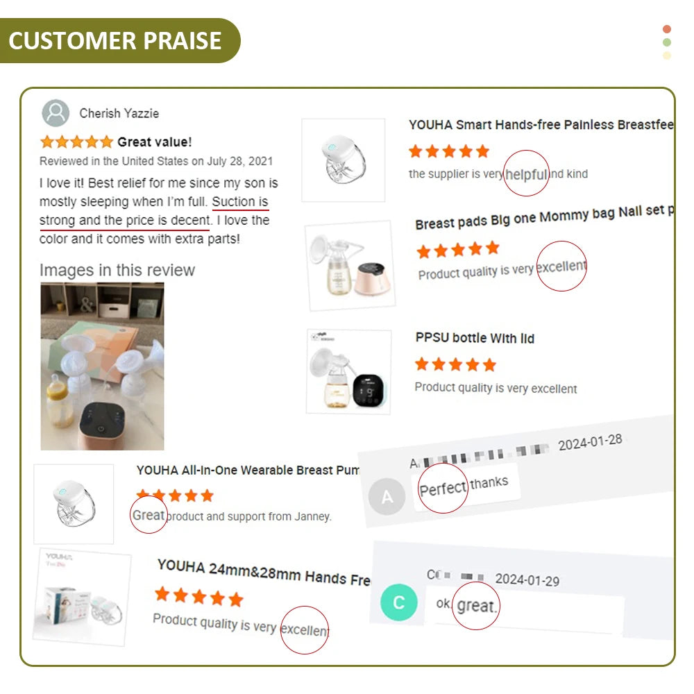 YOUHA Wholesale Portable Wearable Manual Breast Pump BPA Free Silicone Milk Collector Food Grade Suction Breastfeeding