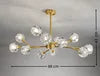 Modern Style Crystal Lamp Shade G9 Led Ceiling Lamp Golden Luxury Dinning Room Bedroom Pendant Light Hotel Restaurant Chandelier