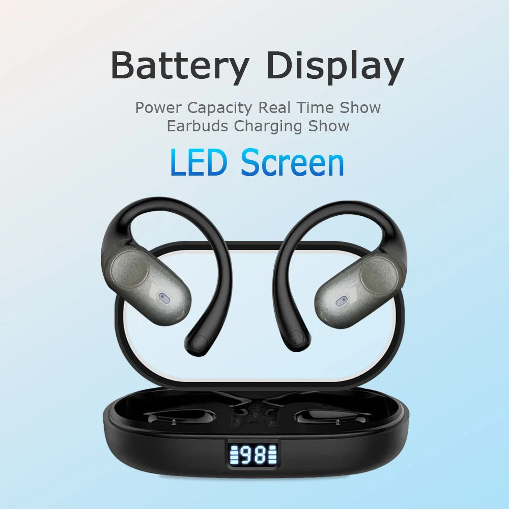 Android Music Player Airport 4 Open square Sports Headphones Earphones Earbuds 5.3 with Built in Wireless