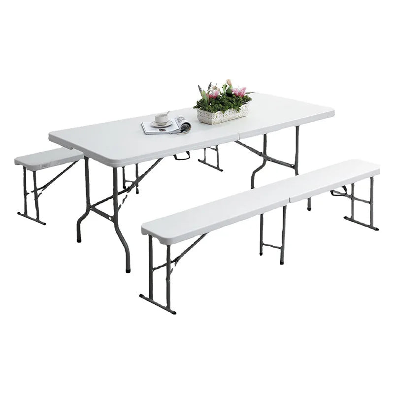 Foldable Outdoor Table - HDPE Blow-molded Long Strip Conference Table, Booth-specific Study Table, Portable Plastic Table