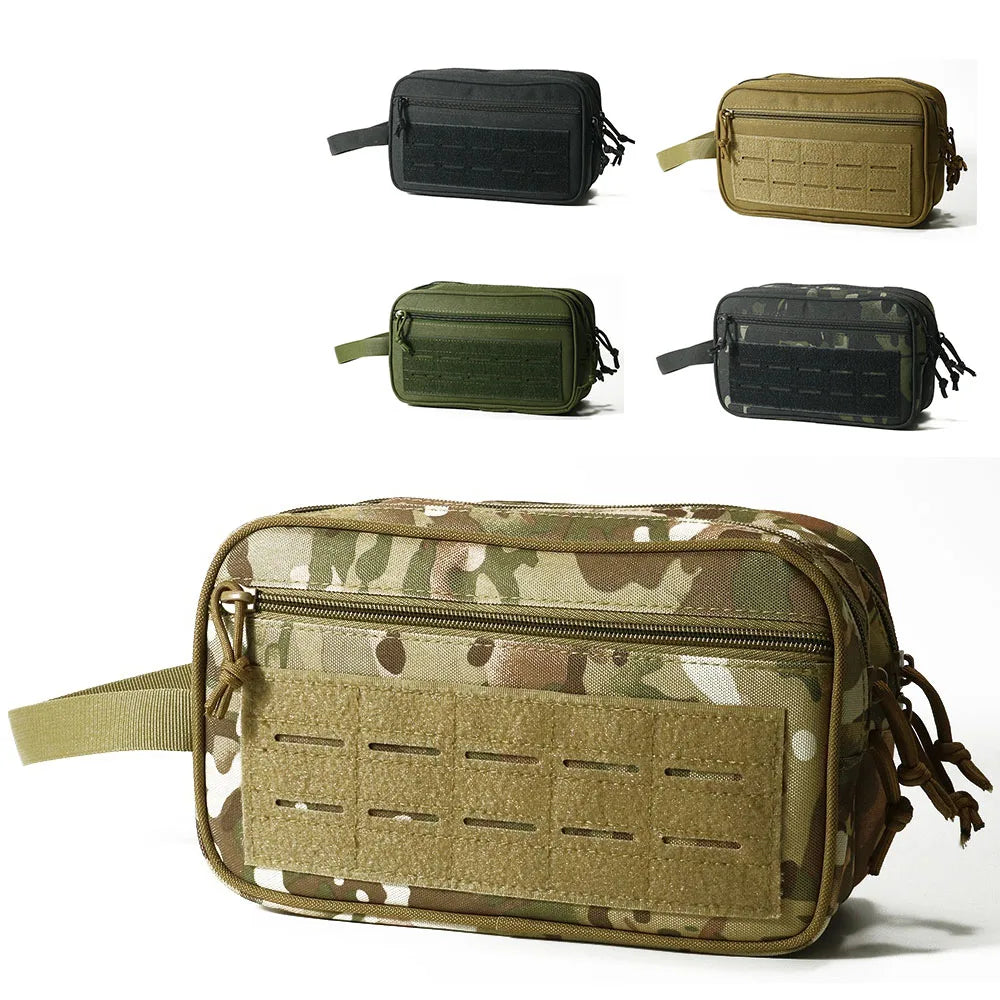 Outdoor Sport 600D Nylon Admin Waist Pouch Laser Tactical Molle Gadget Organizer Zipper EDC Utility Personal Defense Equipment