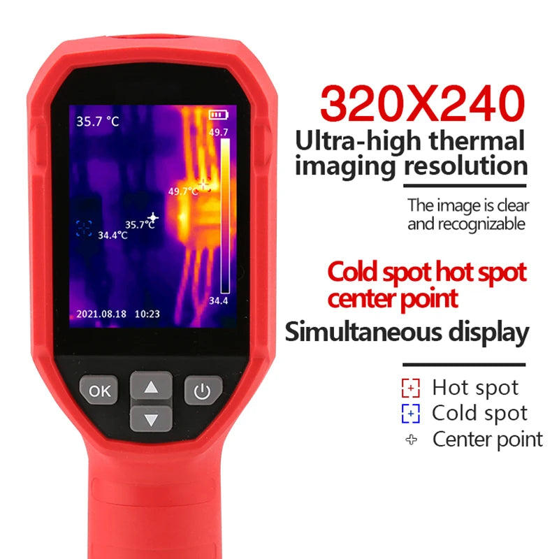 UNI-T UTI120S Thermal Imaging Camera 120x90 Pixel Construction Thermal Imager For Repair Floor Heating Tube Testing
