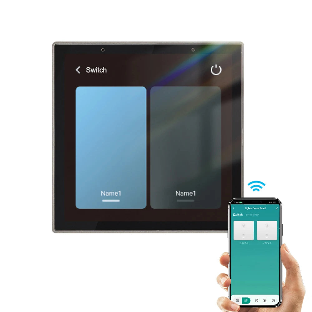 Tuya Smart Home Zigbee Gateway Center Control Panel for Control the Lights, Curtains, Other Smart Home Devices