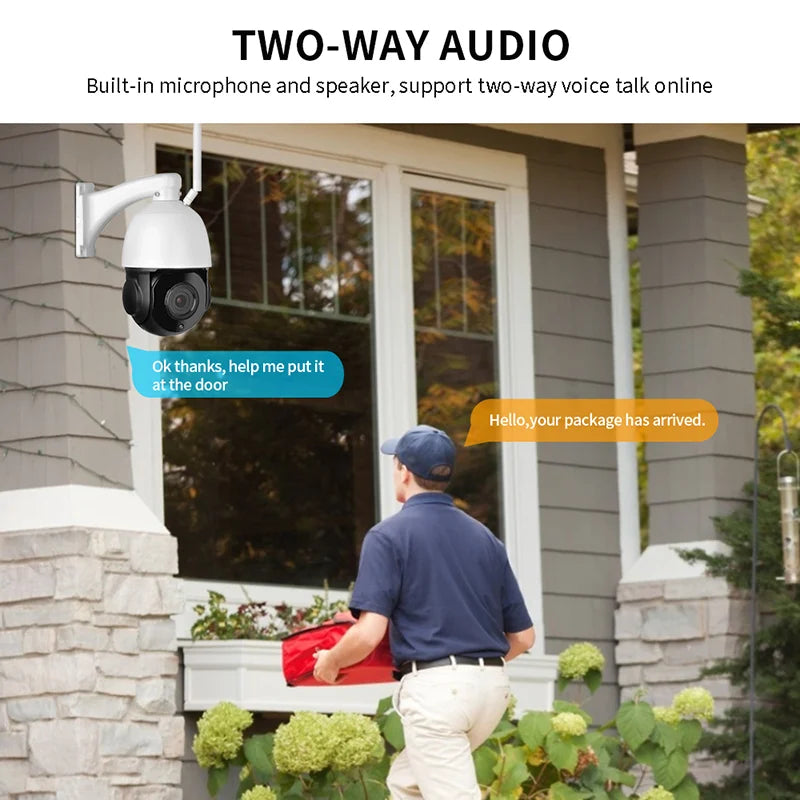 Real 4K 5MP 36X Optical Zoom Wifi Camera Network Speed Dome SD Card Outside PTZ Wireless IP Camera Outdoor XM Icsee CCTV Cameras