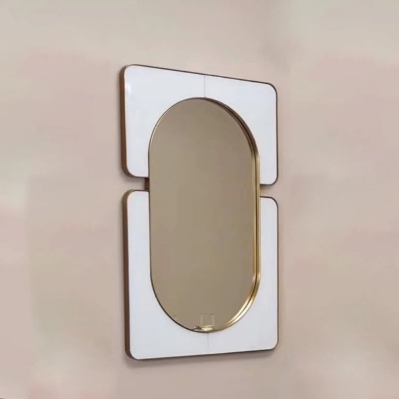 80x60CM Factory Price Large Modern Gold Metal Frame Wall Art Living Room Home Decor Hanging Mirror for Sale Dropshipping DDP