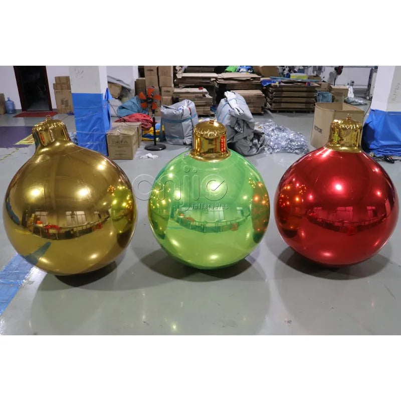 Christmas Decorative Items Inflatable Christmas Ornaments Customizable Big Christmas Hanging Balls