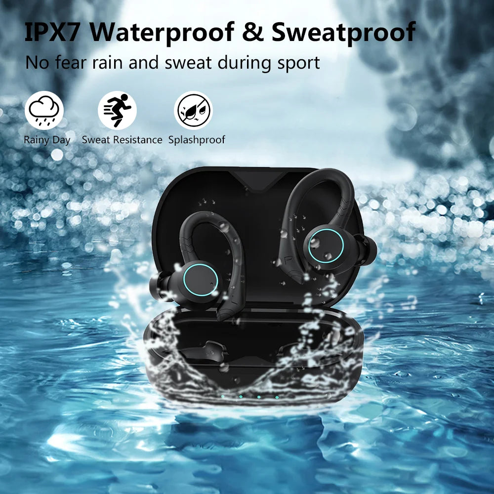 Kinlan Ipx7 Waterproof Bluetooth Earphones TWS Intelligent Noise Reduction Wireless Bluetooth Earbuds In-ear Wireless Headphones