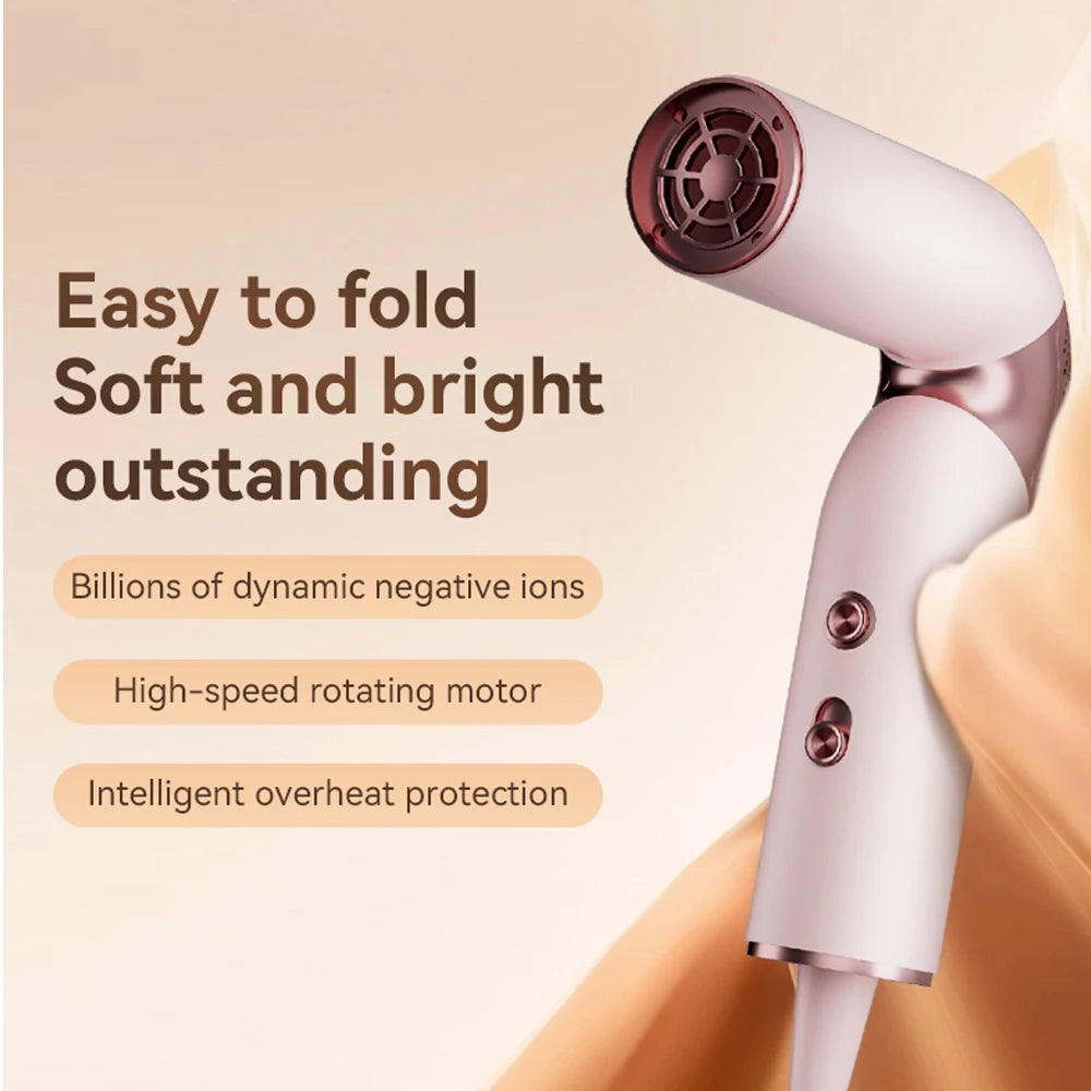 2025 Portable Foldable MINI Hair Dryer 110000 RPM Brushless High-Speed 110000 RPM Pocket Negative Ions New Travel Hair Dryer