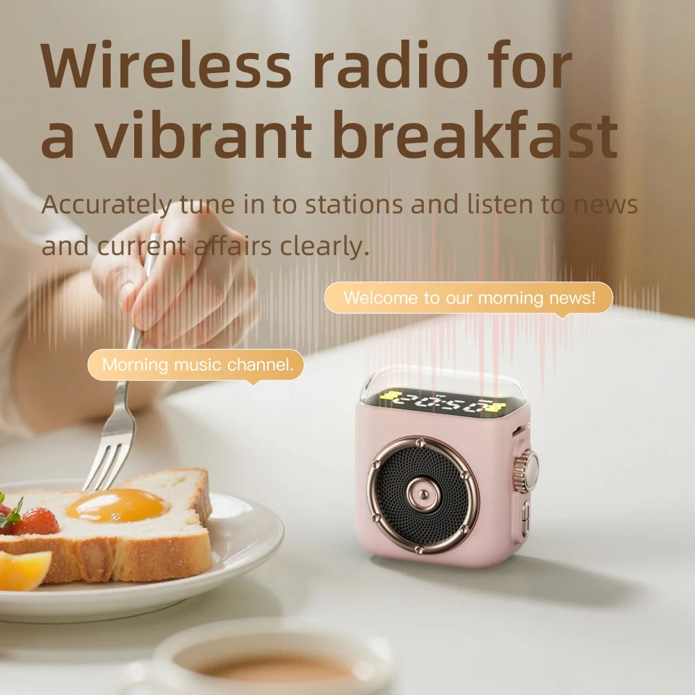 Gadgets 2025 New Arrival Back Clip Magnetic Stylish BT Speaker Multifunctional With Night Light Time Show Music Speaker for Gift