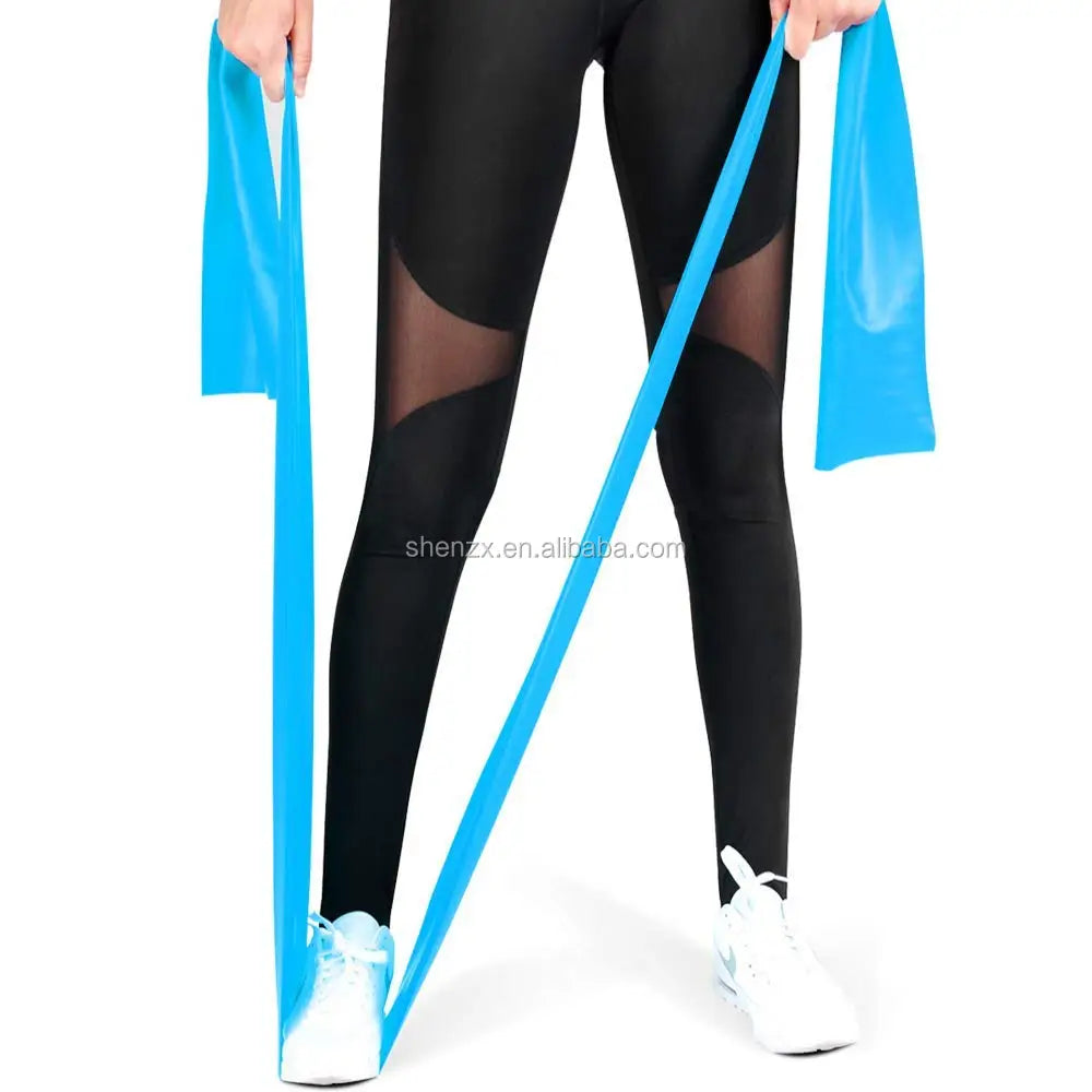 Custom Resistance Exercise Band TPE Latex Yoga Pilates Elastic Stretching Band Gym Exercise Fitness Bands Set Workout Home