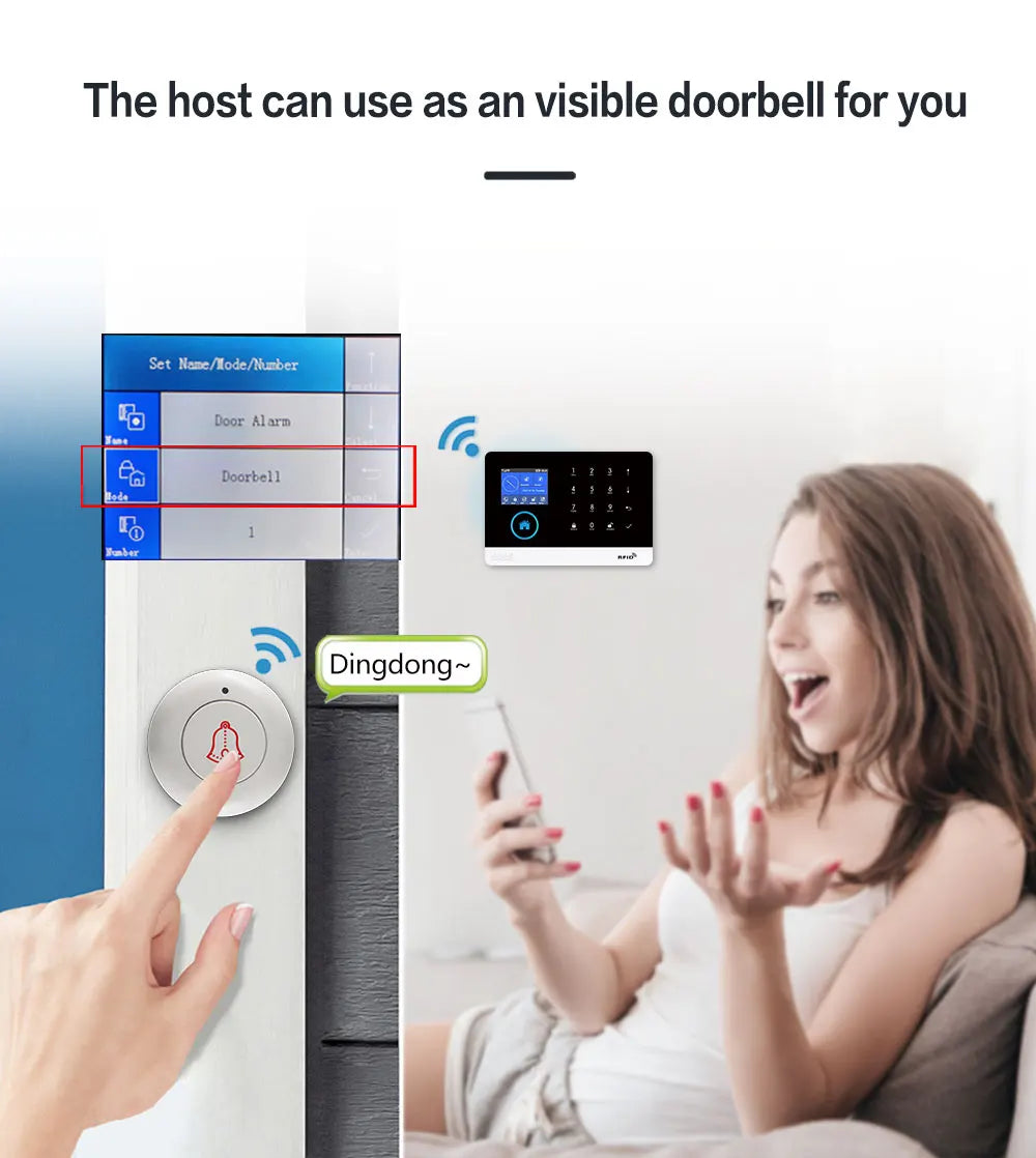 Smart Home WiFi GSM Alarm System for Home with Motion Sensor Wireless Siren Night Vision IP Camera Tuya Support Alexa