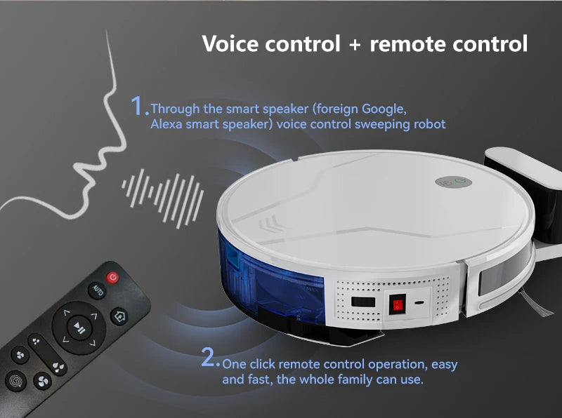 New Product  for Home & Office Floor Cleaning Dry and Wet 3500PA Strong Suction Pet Hair Tuya APP Robot Vacuum Cleaner