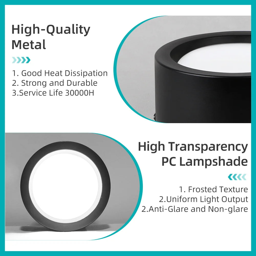 For Home Shop Hotel Commercial Adjustable Light Color Surface Mounted Ceiling Led Downlight,Led Down Light,Downlights