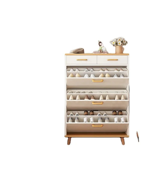 Modern Extendable Wooden Shoe Rack for Home School Living Room Furniture Shoe Storage for Apartment