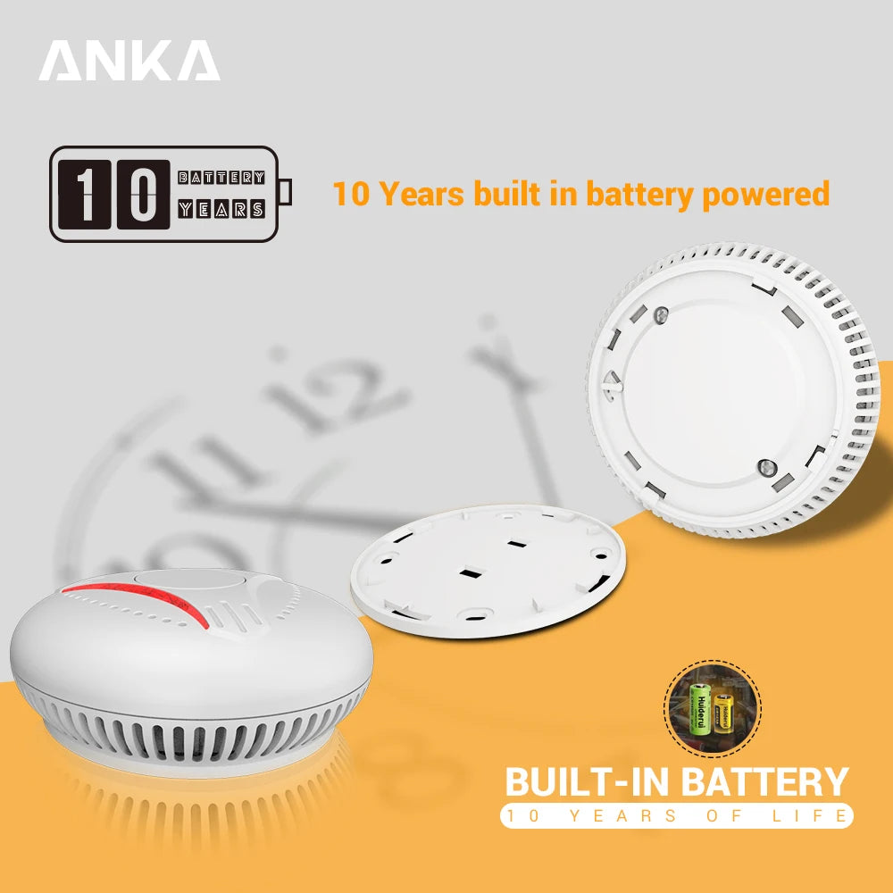 ANKA AJ-761 Security Alarms Home Industrial Residence Built-in WiFi Smart Home Tuya App Connection Wifi Smoke Detector