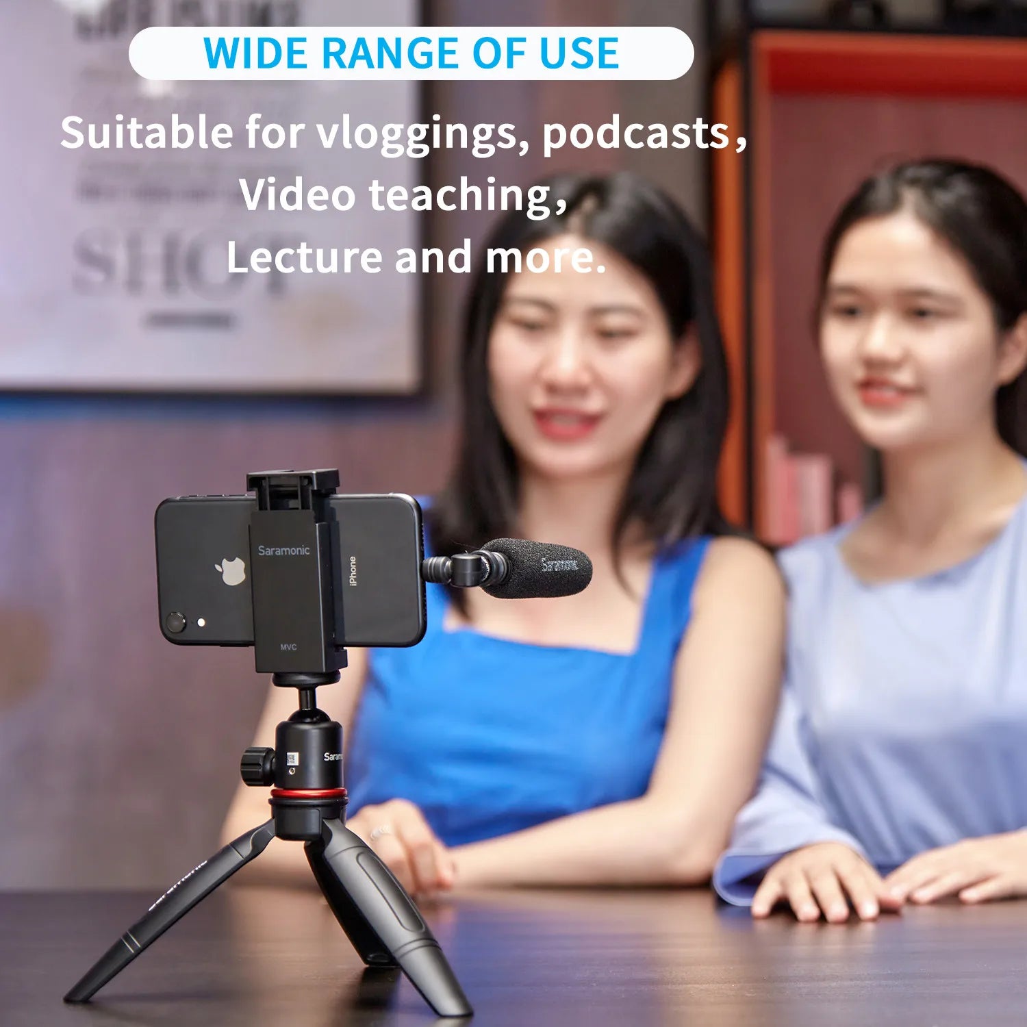 Saramonic SmartMic5 Mini Condenser Plug and Play Microphone for iPhone Android PC Computer DSLR Cameras Streaming YouTube Vlog