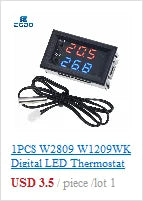 1PCS W2809  W1209WK Digital LED Thermostat Temperature Controller Smart Temp Sensor Board Module 12V DC + Waterproof NTC Sensor