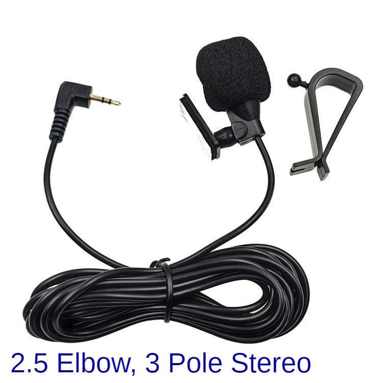 Car Microphone Audio Navigation Wired Clip External Wires Auto Mics Radio 3m Long Mic Stereo 3.5mm Mono 2.5mm SM Lotus Jack Plug