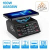 EONLINE 3D Nine Tailed fox 100W QCPD3.0 USB Charger Wireless Chargers Quick Charge 8 Port Fast Charger Charging Station for IPho