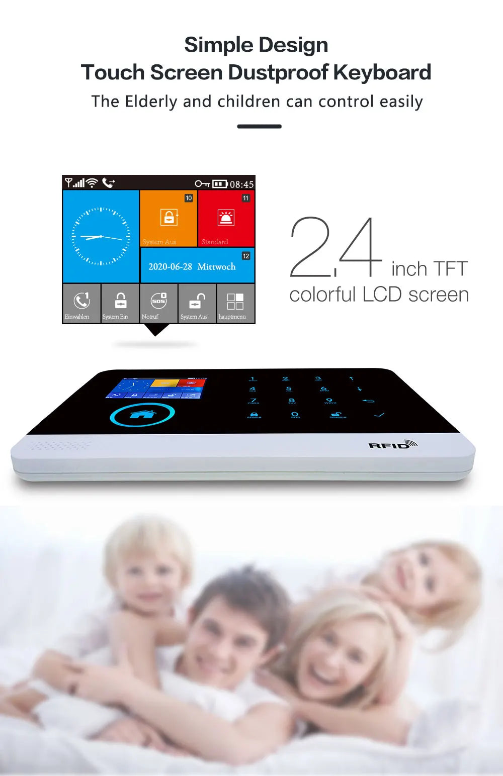 Smart Home WiFi GSM Alarm System for Home with Motion Sensor Wireless Siren Night Vision IP Camera Tuya Support Alexa