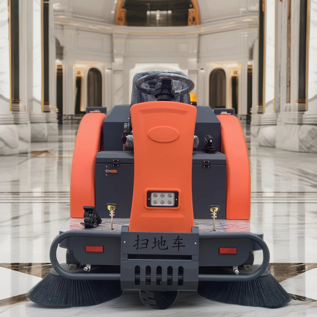 1450C Electric Street Vacuum Cleaners Floor Sweeper Leaf Metal Construction Printing Shops Metal Wheel Brush Pump Engine Gearbox