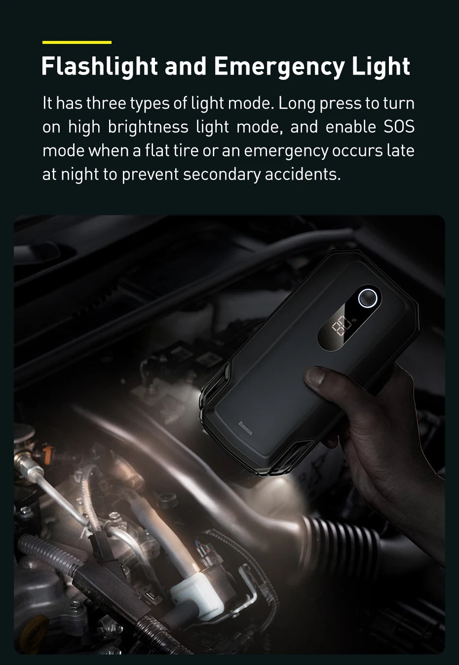Baseus Car Jump Starter Power Bank 2000A / 1000A 12V Portable Battery Charger Auto 12V Emergency Booster Starting Device
