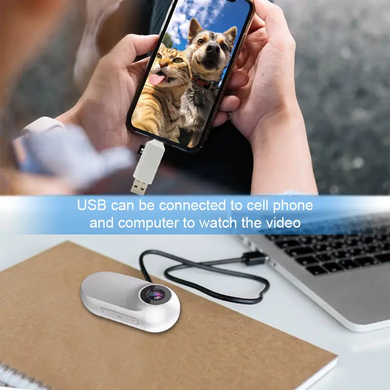 Portable Animal Mini Cat Dog Pet Collar Action Sport Wearable Camera Mini Magnetic Thumb Action Camera