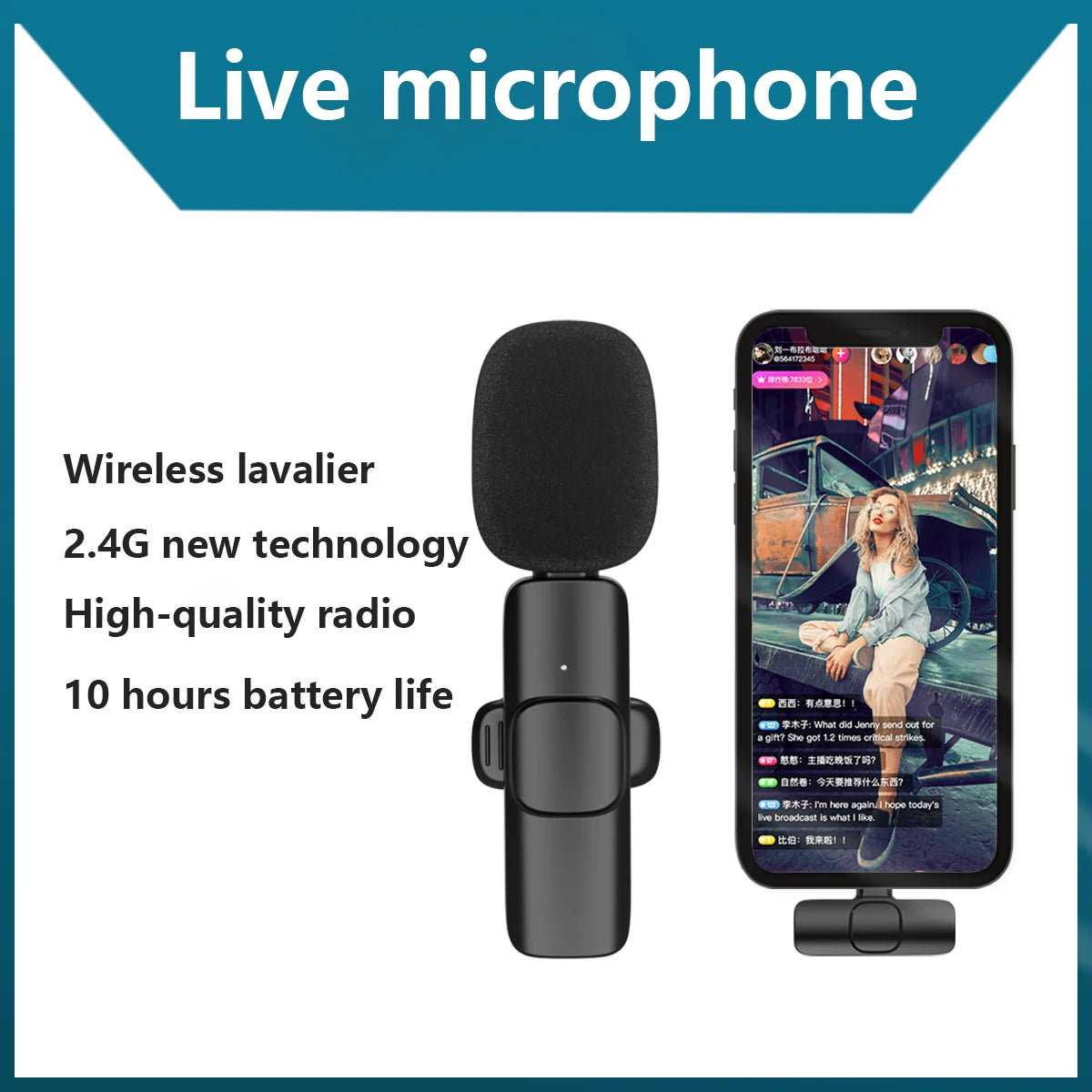GAW-910 2.4G New Technology High-quality Radio Wireless Lavalier for Widely Compatible Live Broadcast