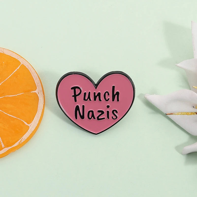 Defend Justice Enamel Pin Stand for Rights Anti Hate Metal Brooch Lapel Badge Jewelry Gift for Friends