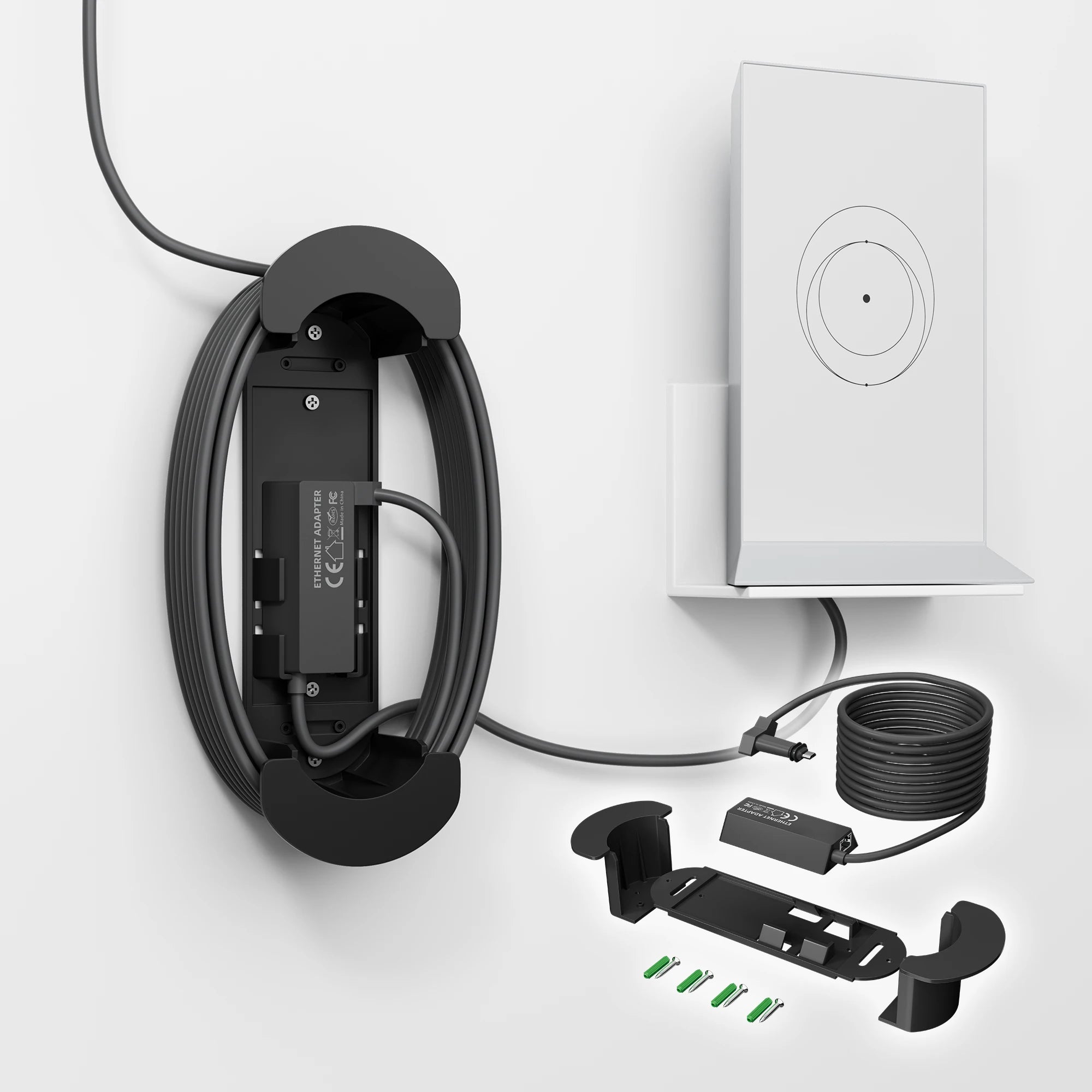 Starlink Satellite Internet Kit V2 Gen2 Ethernet Adapter With Cable Caddy Holder