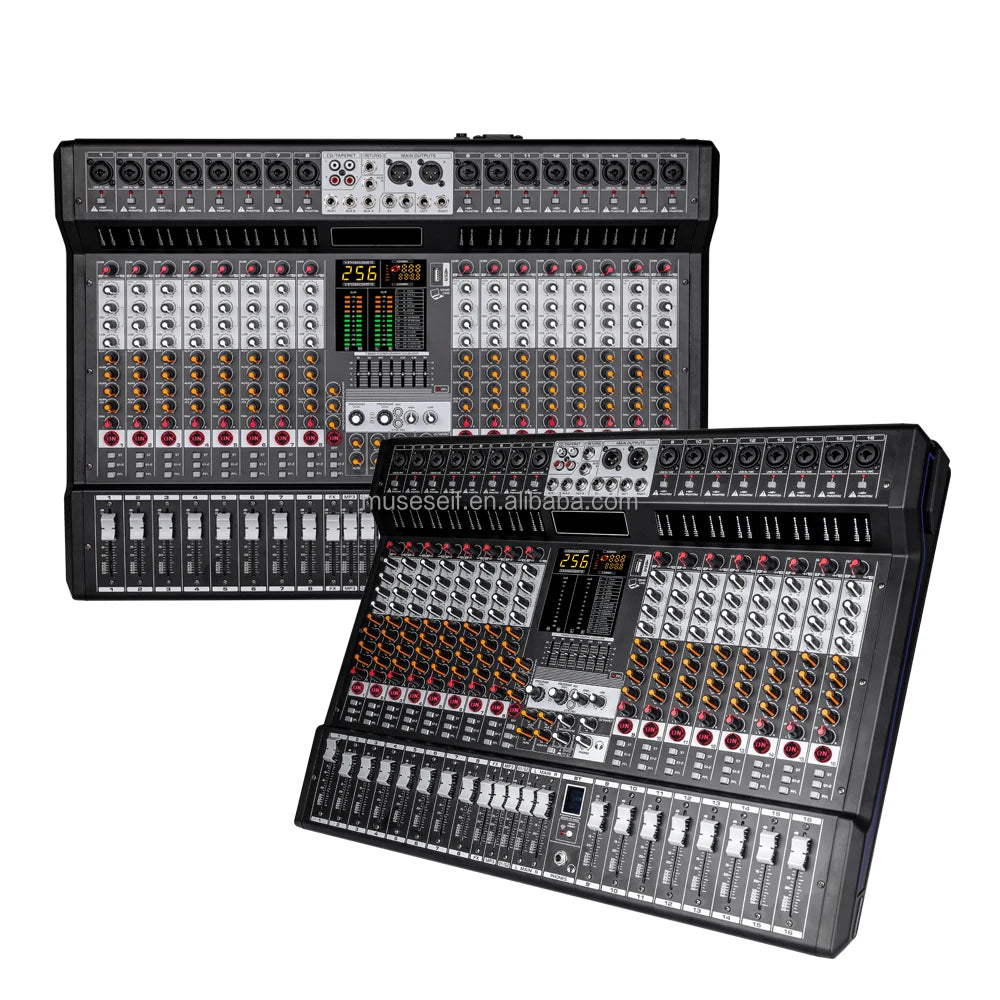 Mixer Audio Usb Interface DJ Controller Power Mixer Amplifier Mixing Console for Home Music Karaoke 16 Channels
