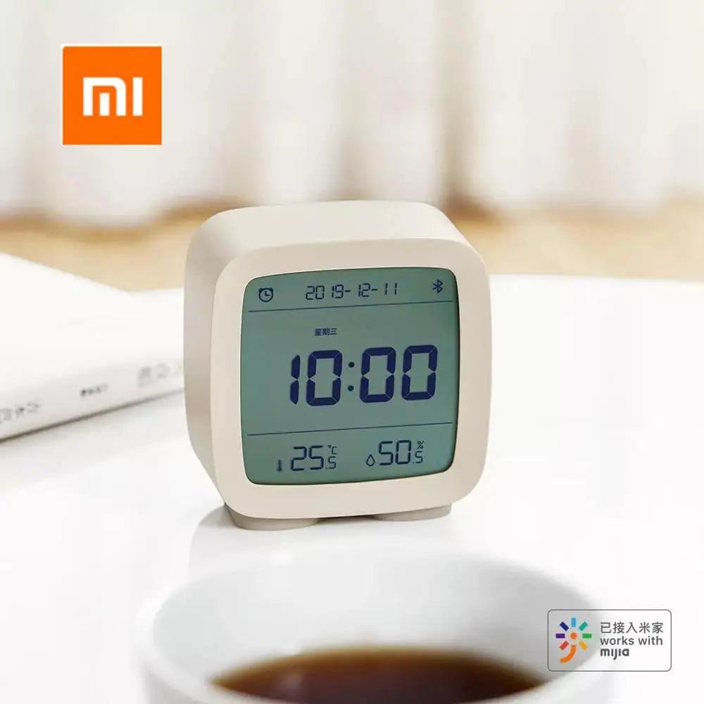 Xiaomi Cleargrass Qingping smart Alarm Clock smart Control Temperature Humidity Display LCD Screen Adjustable Nightlight