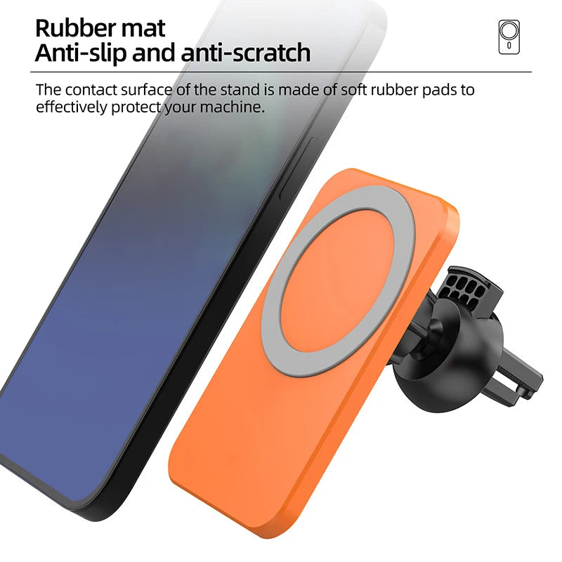 2025 New Arrivals Magnetic Car Charger Wireless Phone Holder Magnet 15W Fast Car Wireless Charger Adapter