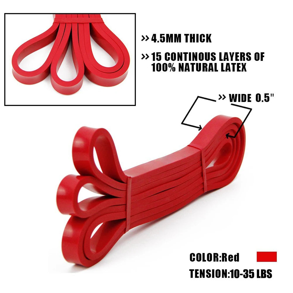 High Quality Thick Latex Rubber Gym Workout Exercise Bands Loop Pull up Assistant Resistance Fitness Bands Strength Training