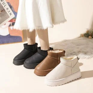 2026 New Product Designer Waterproof Warm Anti slip Winter Comfortable Fur Lining Women Casual Outdoor Shoes Snow Boots