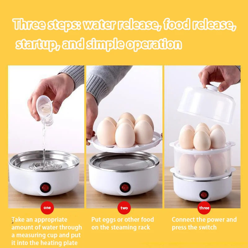 Dual-Layer Microwave Egg Cooker Easy Kitchen Boiler for Boiling Eggs Versatile Tool for Quick and Convenient Cooking