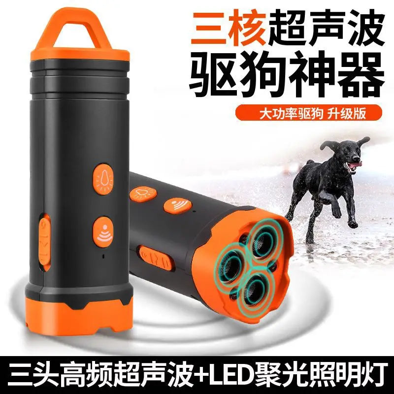 Handheld High-Frequency Dog Repellent ABS Material USB Rechargeable 120 DB Bark Control & Self-Defense Outdoor Gadget