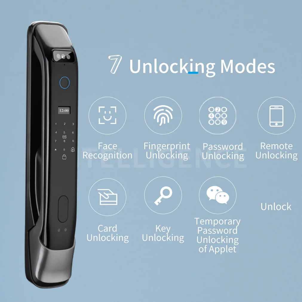 XSDTS DF03XF  Smart  Lock with 3D Face Recognition Tuya/Wishome WiFi Remote Control Secure Keyless Entry Digital Lock Supplier