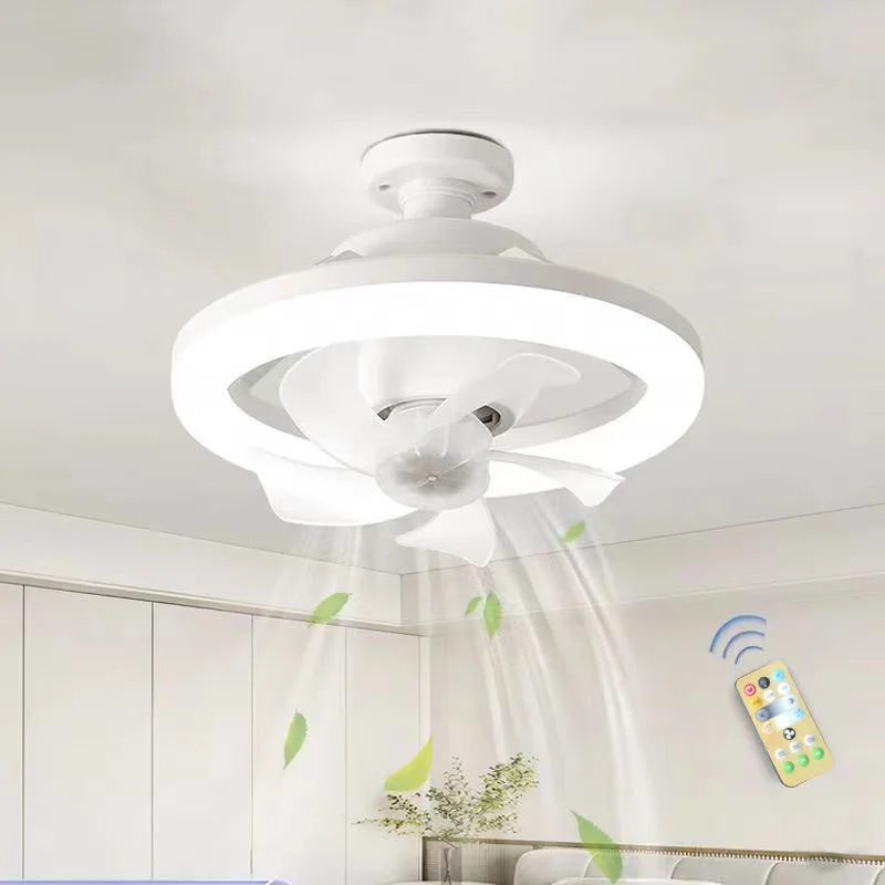 Super Bright Smart LED Ceiling Fan with Variable Speed Three-Speed Dimming Silent Strong Wind-for Household Use