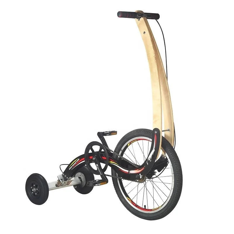 20 Inch Uniquely Designed Standing Bike Three-Wheeled Stand-Up Half Bike Creative Fitness Cycling Freestyle Bike