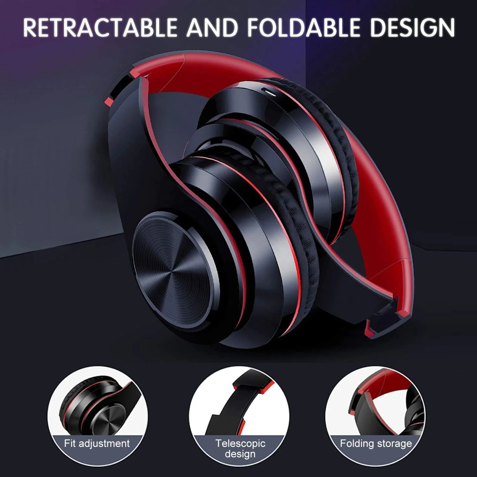 Hi-Fi Stereo B39 Dynamic Gaming Headphone ANC/ENC Over-Ear Headphone with LED Light Wireless Headset Wholesale Colorful Earphone