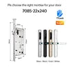 Waterproof Exterior Digital Electronic Ttlock Tuya Smart Locks Fingerprint Aluminum Steel Double Side Sliding Glass Door Lock