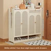 Modern Tall Standing Shoe Rack for Dormitories Apartments Space-Saving Multi-Layer Shoe Cabinet Dustproof Feature for Entryway