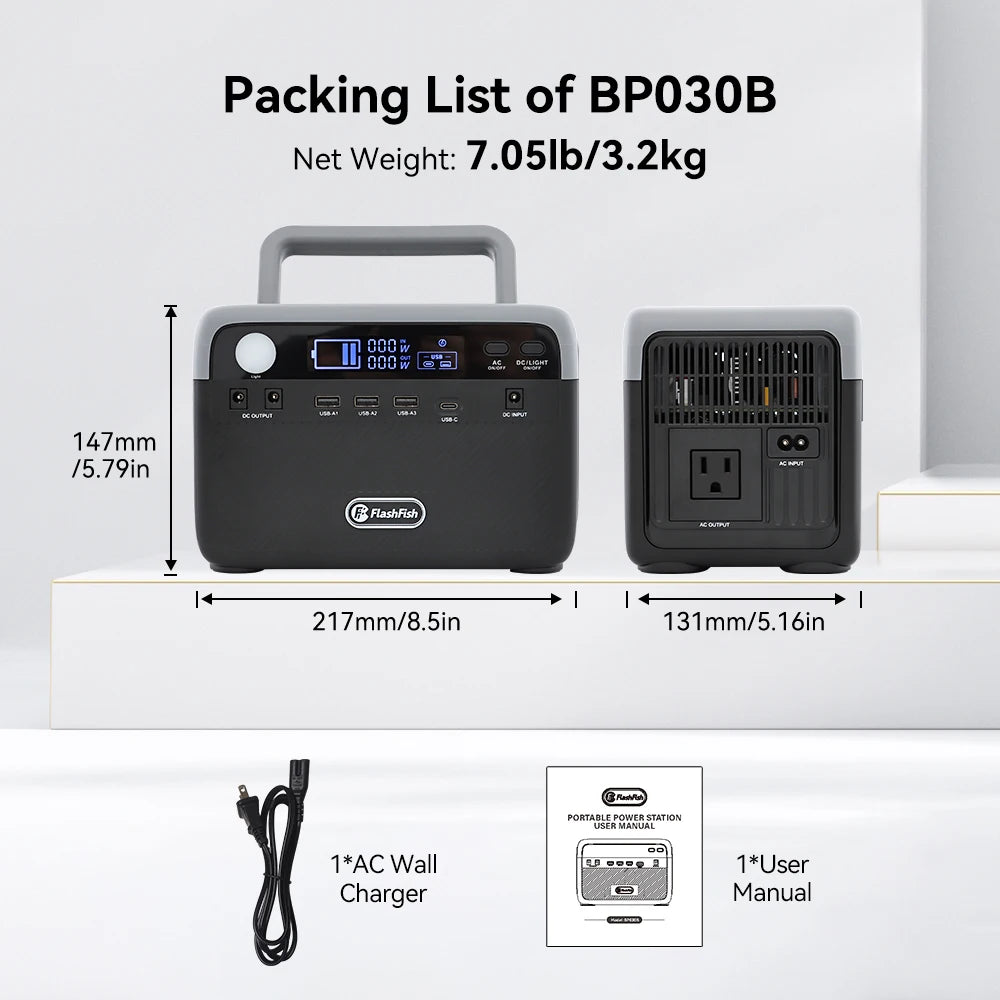 EU USA Warehouse Free Shipping Power Banks 300W Inverter Solar Generators Portable Power Station with Panel for Outdoor Camping