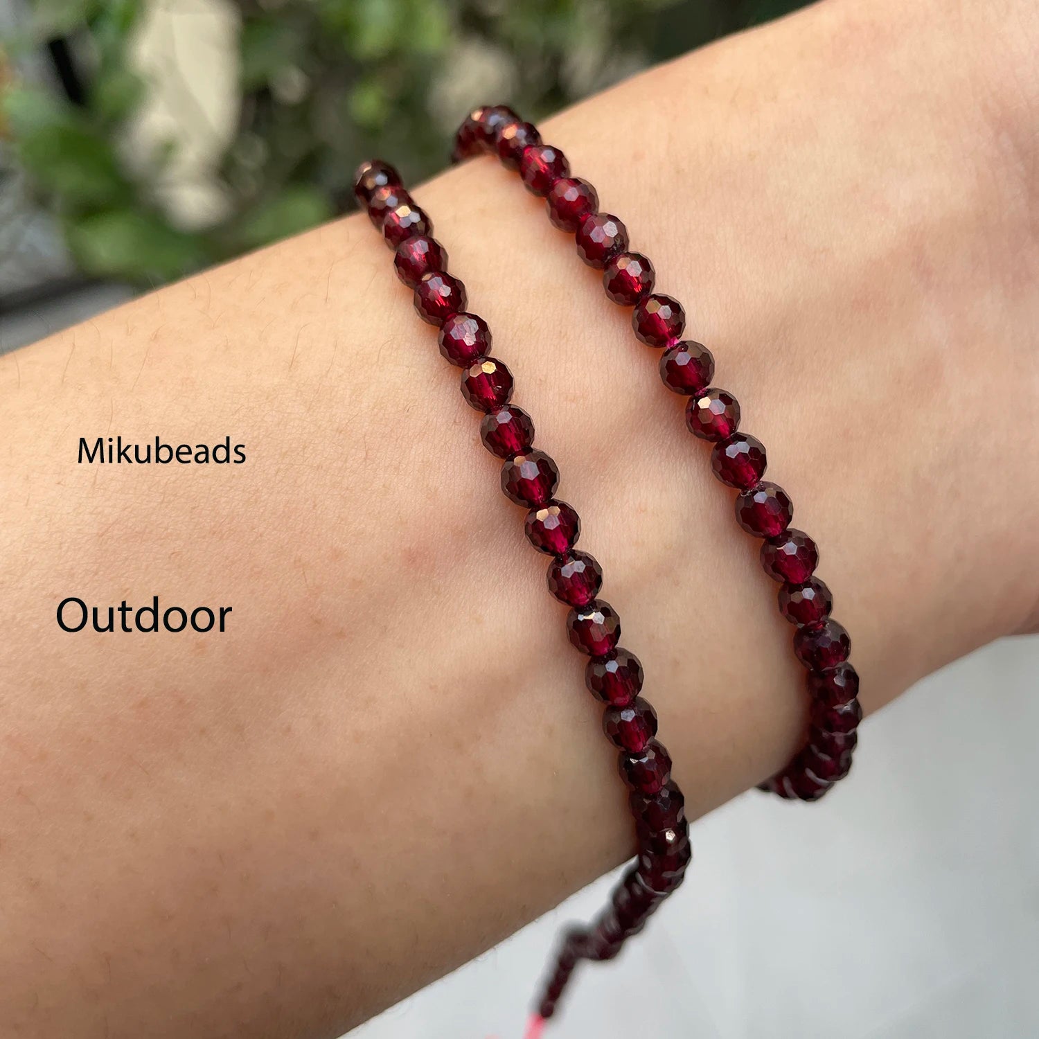 Natural AAA Brazil Red Garnet 4mm Faceted Round Beads Shinny Stone For Jewelry Making DIY Bracelet Necklace Strand Woman