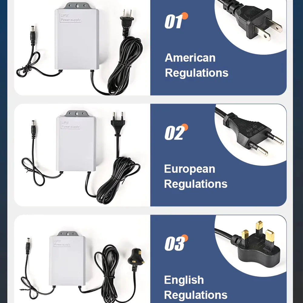 DIFANG AC DC12v2a Mini Ups for Wifi Router and Cctv Cameras 3600mah Ups Power Supply Mini Ups Power Bank