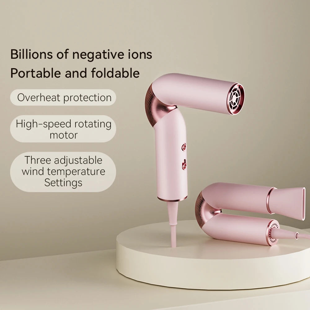 2025 Portable Foldable MINI Hair Dryer 110000 RPM Brushless High-Speed 110000 RPM Pocket Negative Ions New Travel Hair Dryer
