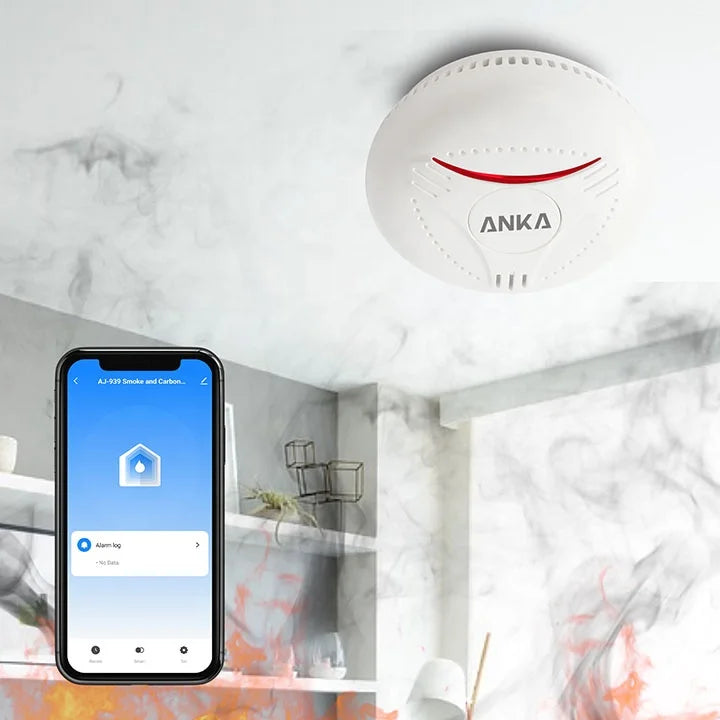 ANKA AJ-761 Security Alarms Home Industrial Residence Built-in WiFi Smart Home Tuya App Connection Wifi Smoke Detector