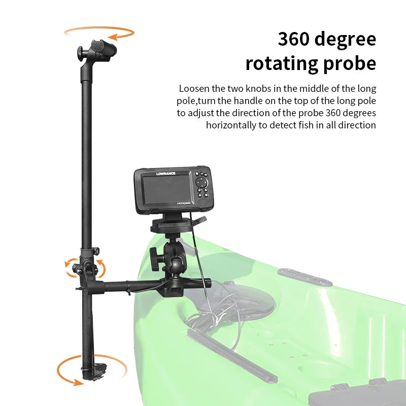 Transducer, Pole Mount Fish Finder Mount for Lowrance,Garmin,Humminbird